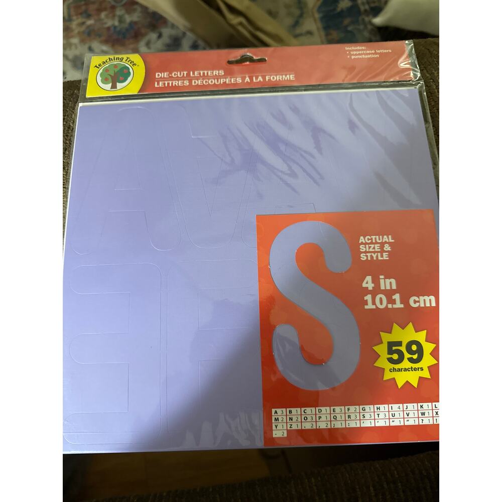 Teaching Tree Die Cut paper Letters Purple 59 pieces bulletin boards school